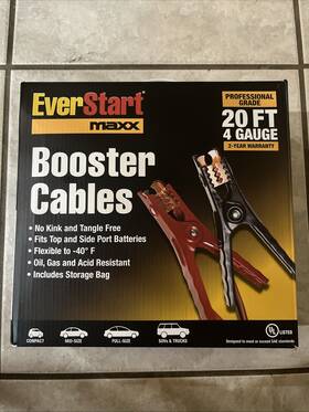 Everstart 144287362806 Maxx Booster Cables Professional Grade 20ft 4 Gauge