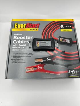 57-b25l-616 Everstart Maxx 16 Foot Booster Cables With Smart Protector 6 Gauge Heavy Duty