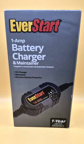 D845 Everstart 1a 12v Battery Charger Maintainer Trickle New 1-year Warranty