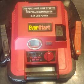 Jus75oce Everstart Jump Starter And Air Compressor Usb Power Tires Battery