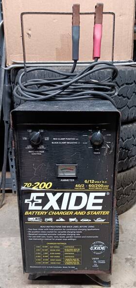 70200 Exide 70-200 6/12 Volt Battery Charger And 200a Boost Engine Start