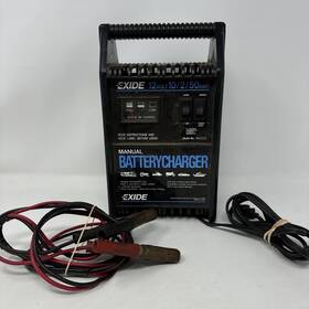 7037213 Exide 12 Volt 10/2/50 Amp Manual Battery Charger Model # Tested