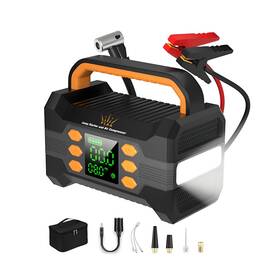 6000a Flaa Dn20 Jump Starter With Air Compressor Portable Car Jumper 150psi Digit