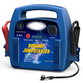 Hh857 Flyauto 900 Amps Peak Jump Starter With Air Compressor All In One Portable Power Station