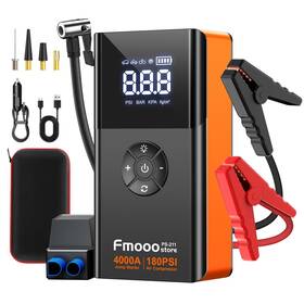 Ps-211 Fmooostore Portable Car Jump Starter With Air Compressor 4000a 180psi Battery S