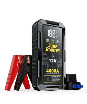 Ps-212 Fmoostore 4000a Portable Car Battery Jump Starter 12v 8.0l Gas And 6.0l Diesel Engines