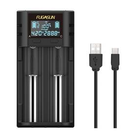 Fugasun-21700 Fugasun 21750 21700 Battery Charger Lcd Intelligent 18650 For Black