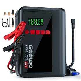 2000a Gooloo 701871765028 A1 Portable Jump Starter With Peak Current And 150psi Cordless Air