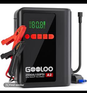 A22500 Gooloo 2500a Jump Starter And Tire Inflator