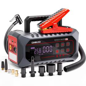 Js-588 Gooloo A7 Jump Starter With Air Compressor 6000a &160psi 12v Car Battery Booster