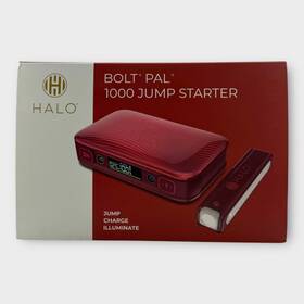 1000a Halo 044435920052 Bolt Pal Jump Starter With Removable Flashlight Red - New