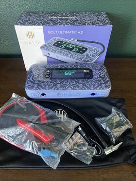 Halo 044435925637 Bolt Ultimate 4.0 Jump Starter Air Compressor With Ac Outlet Purple Worn