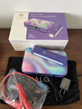 5454346 Halo Bolt Pal 1000a Jump Starter Removable Flashlight Purple