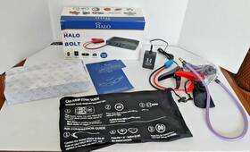801106714 Halo Air Bolt Portable Power Jump Starter Compressor Purple Tie Dye Open Box