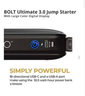Halo Sn Z0124k0345538 Bolt Ultimate 3.0 Jumpstarter Light Tire Inflator - Blue Waves