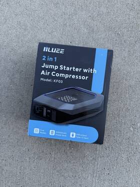 630101 Hluee 2 In 1 Jump Starter With Air Compressor Model Kf03