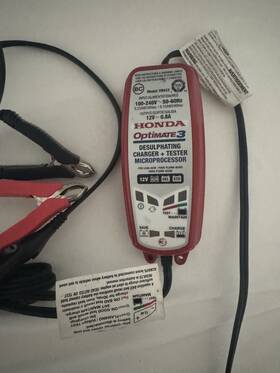Tm433 Honda Optimate 3 Battery Charger Optimizer Tester Maintainer Bike Boat Car Tm433 Honda Optimate 3 Battery Charger Optimizer Tester Maintainer Bike Boat Car