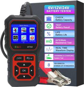 Ikikin 724873549977 Car Battery Tester Automotive 100-2000 Cca Load Bt60