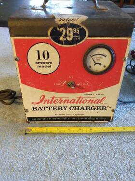 Ab-10 International Vtg 10 Amp Battery Charger Model For 6/12v Made In Usa