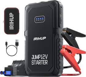 Irihup 749284096155 Jump Starter Car Auto Battery Booster Pack Up To 8l Gas Or 5l D