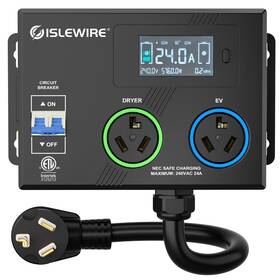 Isle-sps-lv01 Islewire Smart Dryer Splitter For Ev And 240v Auto Standard Black