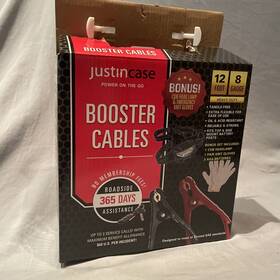 Jcbc1208blg Justin Case 12 Foot 8 Gauge Heavy Duty Booster Cables Free Shipping