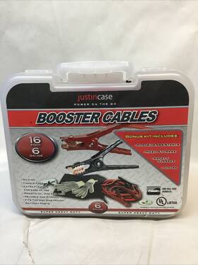 Wmbc1606k Justin Case Booster Cables New With Protective Glasses Gloves
