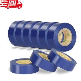 Et-18mm10m-9ln Kiwihub 9pc Electrical Tape Blue Ul Approved 0.7in X 33ft Industrial Grade Vinyl Wiring