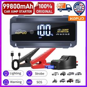R50hp-us-64 Kopuo S 12v Car Jump Starter 9000a Booster Jumper Power Bank Battery Charge Lcd Display R50hp-us-64 Kopuo S 12v Car Jump Starter 9000a Booster Jumper Power Bank Battery Charge Lcd Display