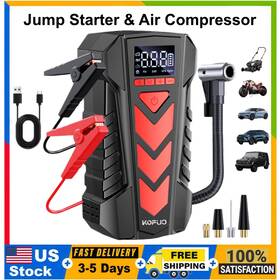 R61-us-60 Kopuo Jump Starter With Air Compressor 8000a Portable Car Battery Booster 12v