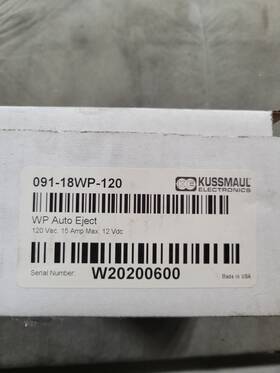 091-18wp-120 Kussmaul Auto Eject 15 Amp 120v 12vdc