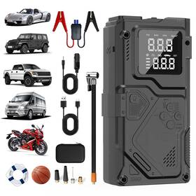 3000a Leafora 760754459195 Battery Jump Starter And Air Compressor - 150psi Car Box