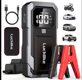 0188373 Lucklike 5000a Portable Car Jump Starter And 12v Charger - Heavy-duty Box