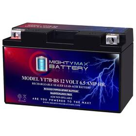 Yt7b-bs Mighty Max Battery -12 Volt 6.5 Ah 110 Cca Standard Black