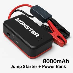 Monster 850028747384 8000mah Jump Starter 12v 600a Power Bank With Sparkless Smart Clamps Ne Monster 850028747384 8000mah Jump Starter 12v 600a Power Bank With Sparkless Smart Clamps Ne