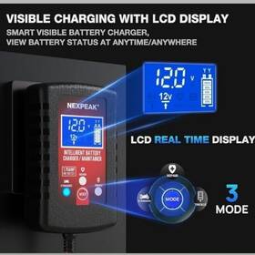 B0b3rjcns5 Nexpeak 1.75-amp Car Battery Charger 6v And 12v Smart Fully Automatic 1p-nc175