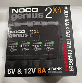 4-bank Noco 046221190434 Genius2x4 8a 2a/bank 6v/12v Smart Battery Charger And Maintainer