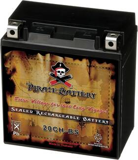 Pws-ytx20ch-bs Pirate Battery Ytx20ch-bs High Performance - Maintenance Free 5.91inchx3.43inchx6.43inch