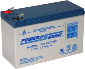 Ps-1270f2 Power Sonic Power-sonic Rechargeable Sealed Lead Acid Battery Ps-1270 12v 7.0 Ah Standard