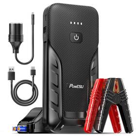 5000a Powesu Im39 Portable Car Jump Starter - Peak Current Up To All Gas Or 10l Diesel E