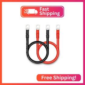16-18in-2 Qiatol Battery Cable 4 Awg Cables With Terminals 2pcs Copper C
