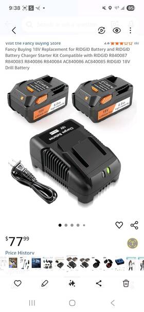 0210123 Ridgid Battery And Charger