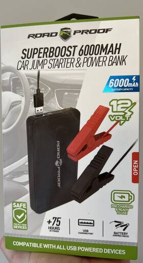 Rpfjmp1 Road Proof Jump Starter Superboost 6000mah Portable Usb Battery Charger Nisb