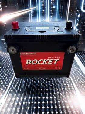 75dt-7 Rocket Lead Acid Automotive Battery Size 75dt 12 V 700 Cca Months Warranty