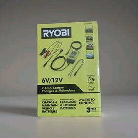 Ac0i2001 Ryobi 046396045836 6v/12v 2 Amp Battery Charger And Maintainer Ac0i2001 Ryobi 046396045836 6v/12v 2 Amp Battery Charger And Maintainer