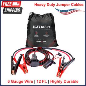 Safe Start 659675503370 Jumper Cable Heavy Duty Cables For Trucks Suv Self Rescue Jump Starter