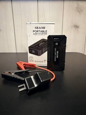 Yc08 Sbaoh Portable Car Jump Starter Black W Flashlight Battery Charger