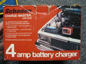 0124-04 Schauer New Old Stock 4 Amp Battery Charger 6 - 12 Volt Model A6612