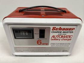 0135-02 Schauer Br312 Vintage 6 Amp 12 Volt Automatic Battery Charger Model Solid State