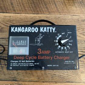 2611-23 Schauer Kangaroo Katty Deep Cycle Battery Charger 3 Amp Electric Golf 12v Timer